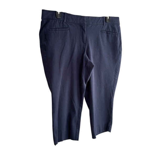 Lane Bryant The Allie Capri Pants Womens Plus Size 16 Navy Blue Classic Stretch - Picture 13 of 16